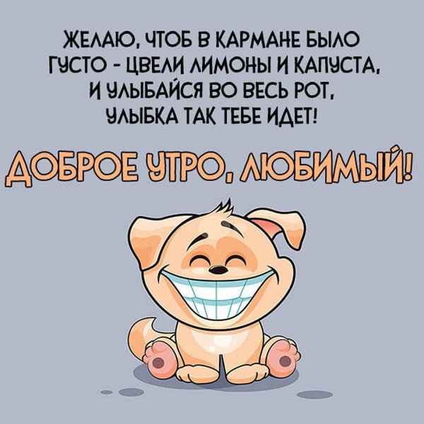 Доброе утро любимому прикольные