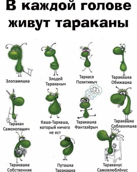 Шутки про тараканов в голове