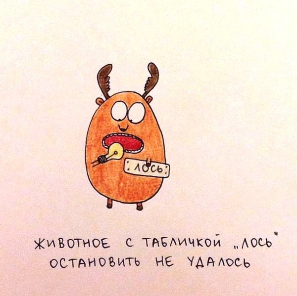 Забавные рисунки с надписями