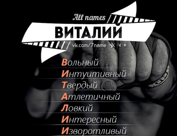 Виталик имя