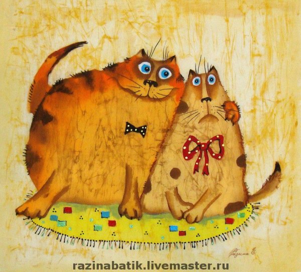 Коты Рисованные прикольные