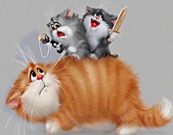 Смешные Рисованные коты