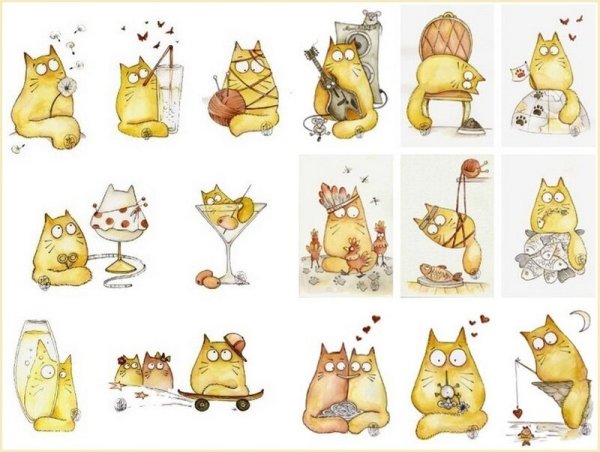 Мария Ван Брюгген коты рисунки