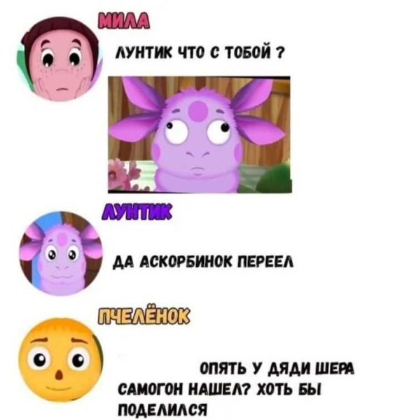 Смешные шутки про Лунтика