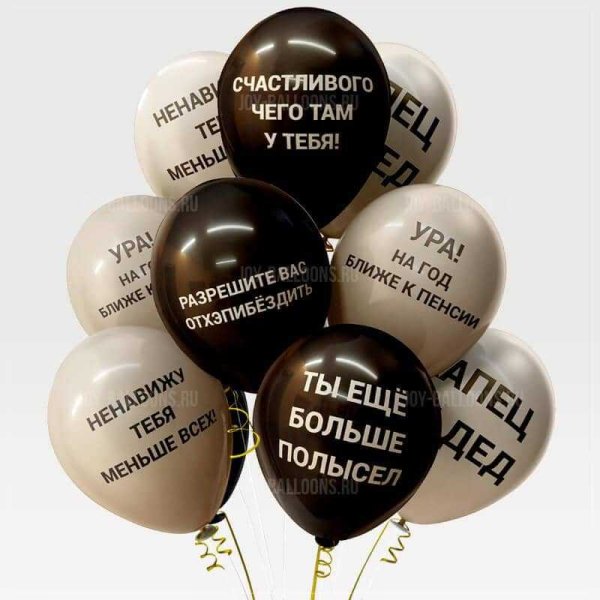 Шарики с оскорблениями на день рождения мужчине