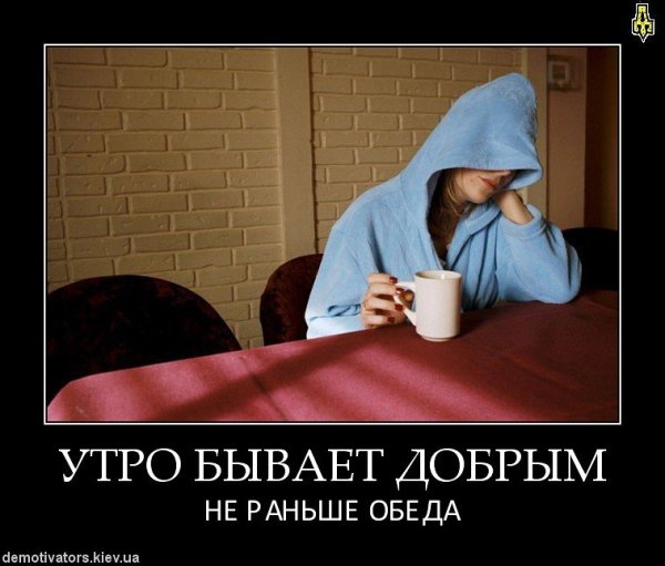 Демотиваторы с добрым утром