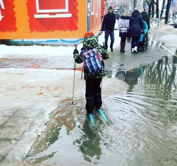 Лыжи и лужи