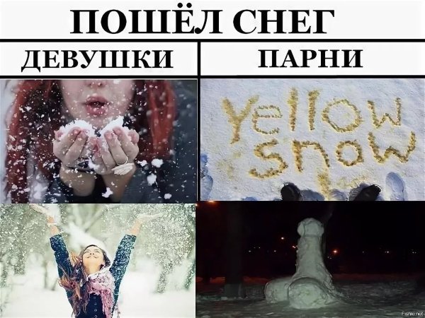 Смешные мемы про снег