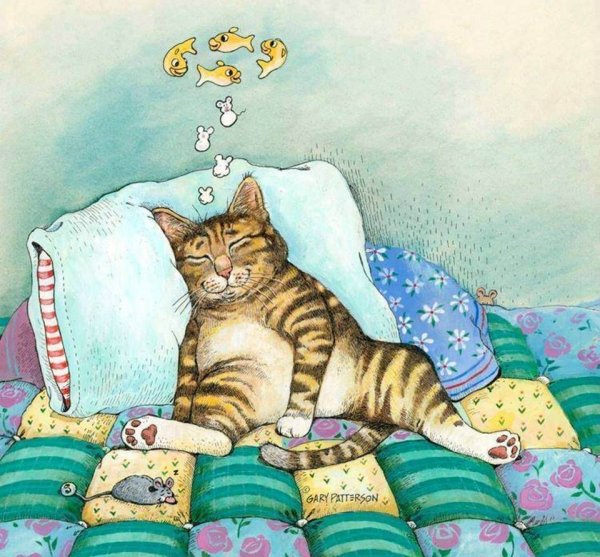 Котик рисунок