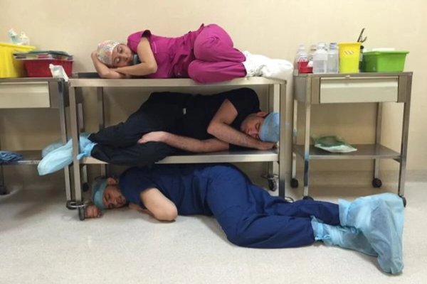 После дежурства в больнице