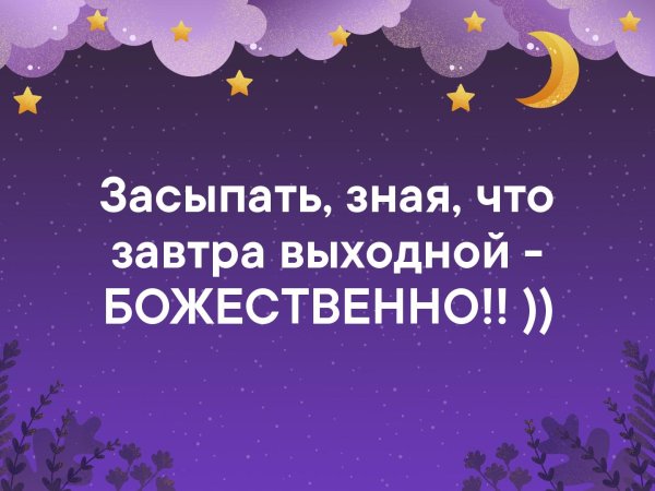 Спокойной ночи завтра выходной