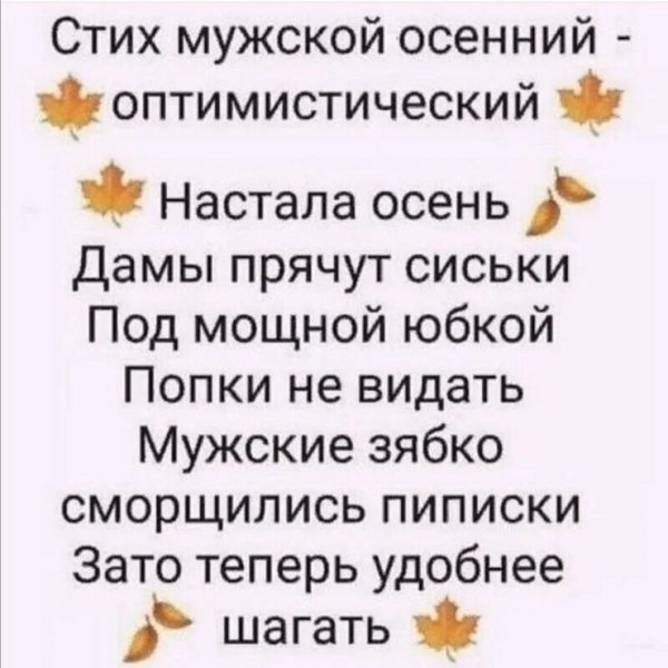 Смешные стихи про осень короткие