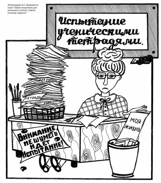 Проверка тетрадей учителем