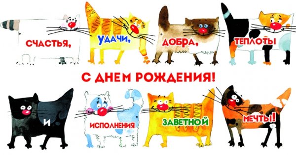 С днем рождения коты