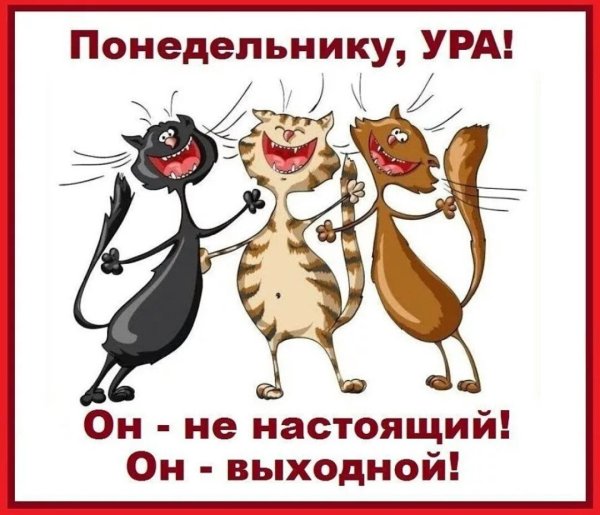 Открытка понедельник выходной