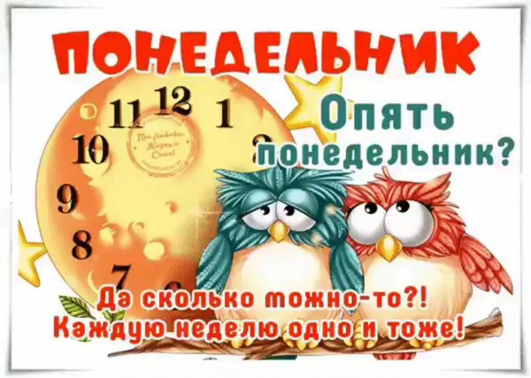 Открытки с понедельником прикольные