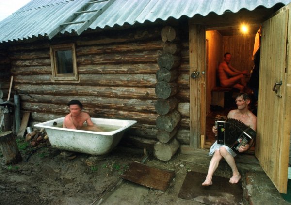 В русской бане