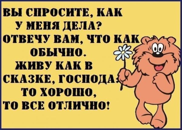 Ответ на вопрос как дела в картинках прикольные смешные