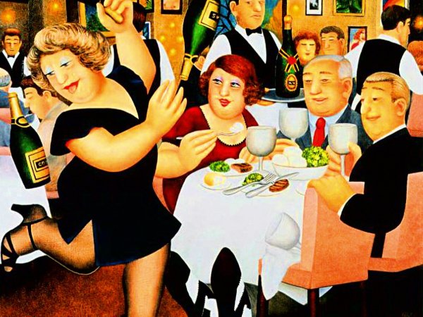 Весёлое застолье на картинах