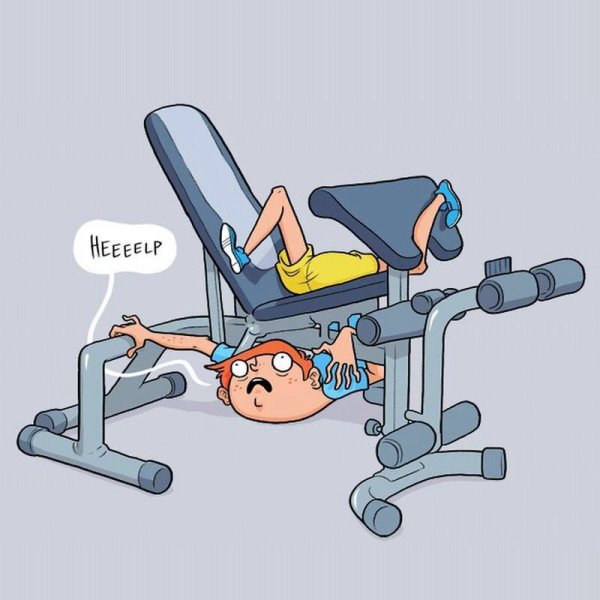 Спортзал карикатура