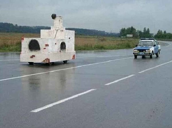 Печка на колесах прикол