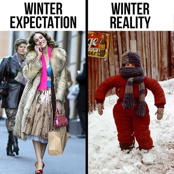 Зима и люди