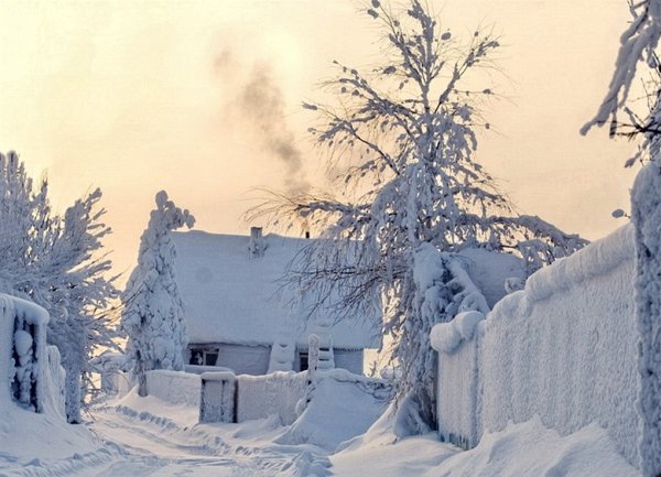 Зима Мороз деревня