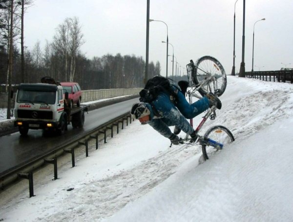 Зимой на велосипеде